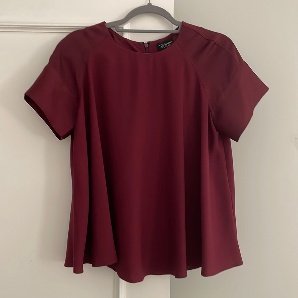 Maroon topshop blouse